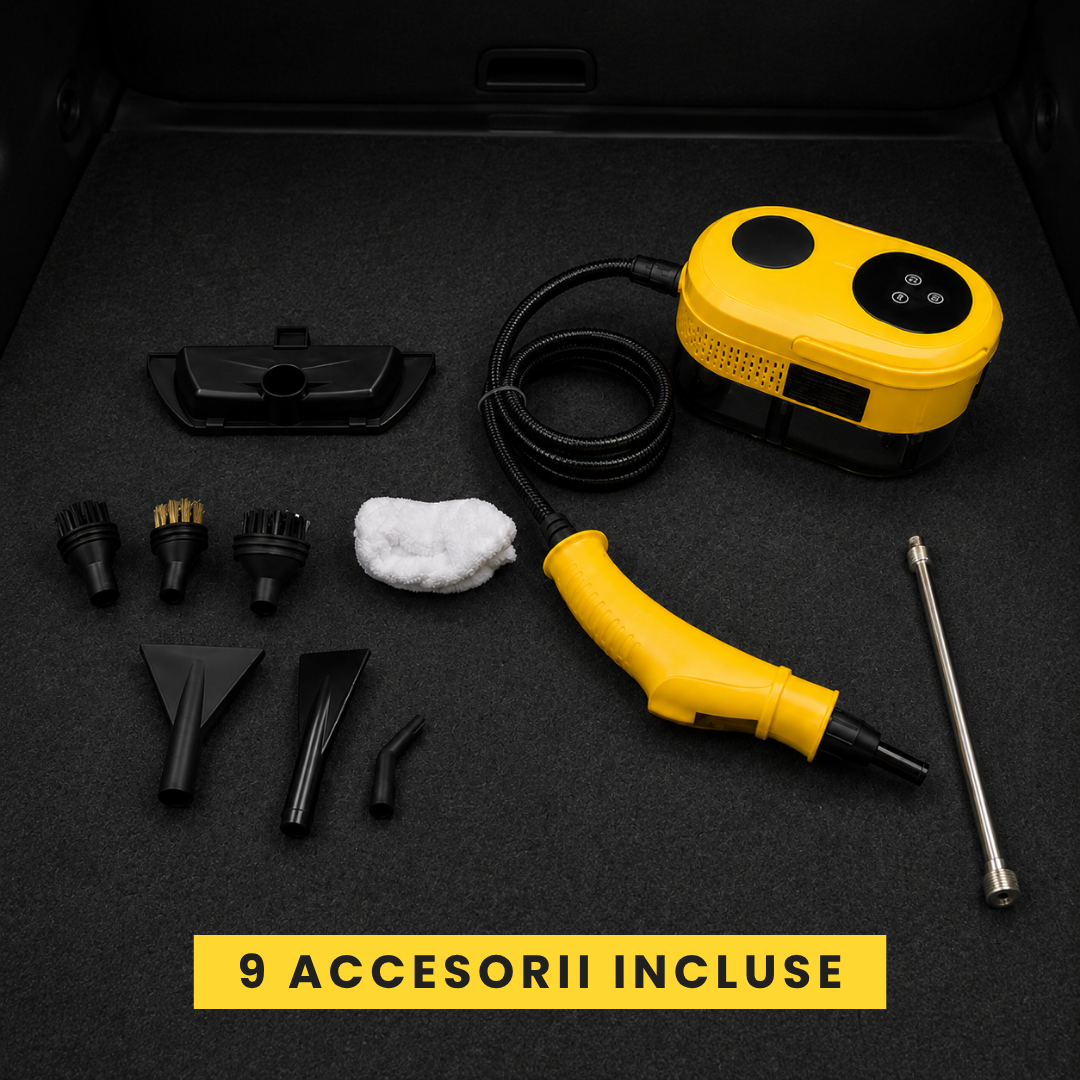 Steam Cleaner Auto 2500W | Aparat de Curățat cu Aburi pentru Auto și Casă | SteamPro™