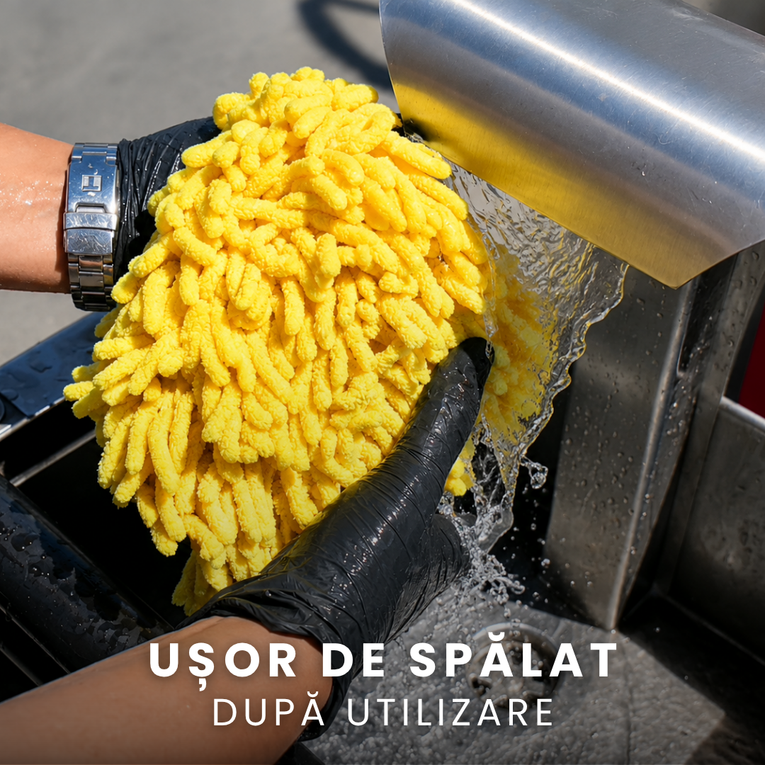 Manusa Spalat Auto 2-în-1 din Microfibră Premium 600 GSM | CleanPro™ Karshine