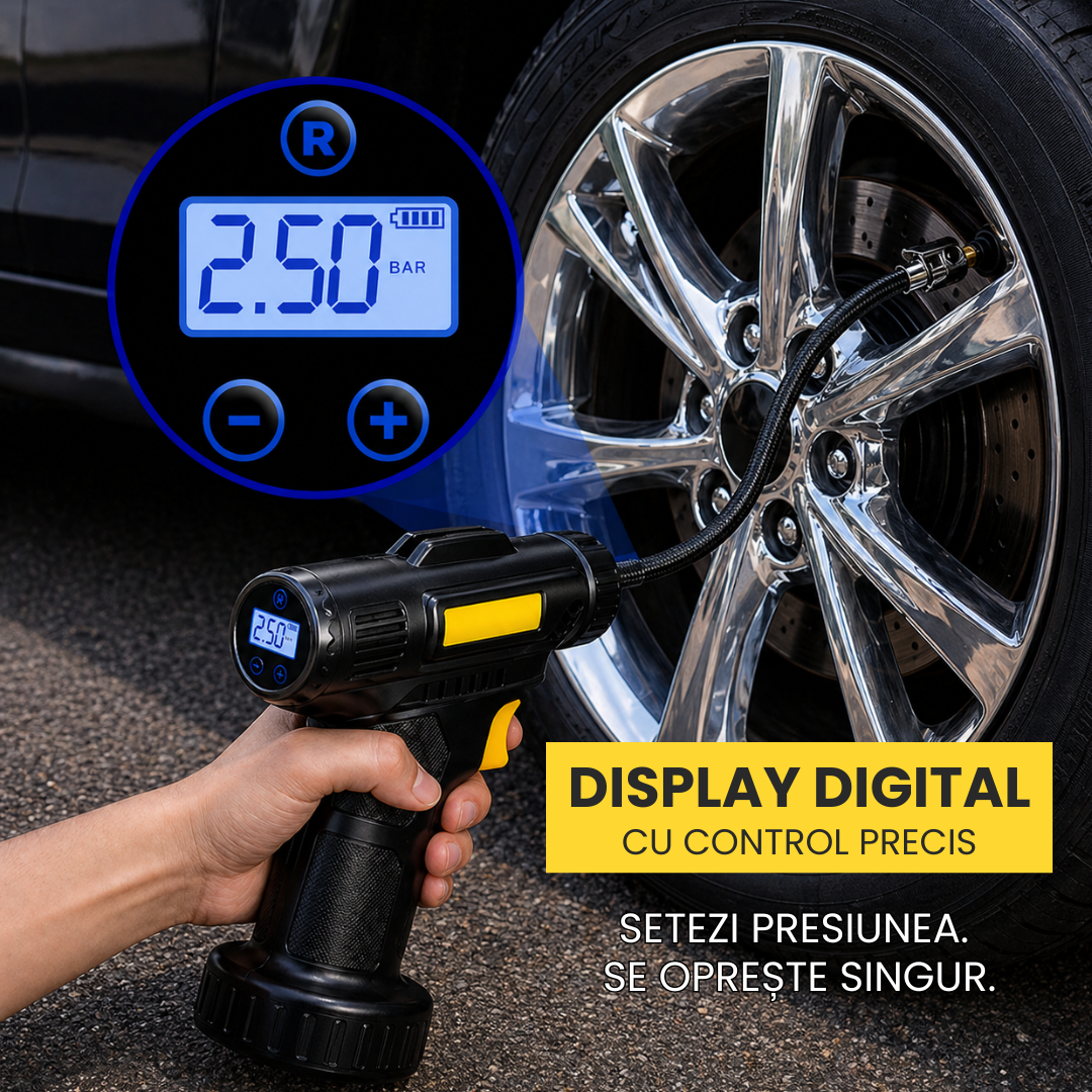 InflateGo™ – Compresor Auto Portabil 150 PSI